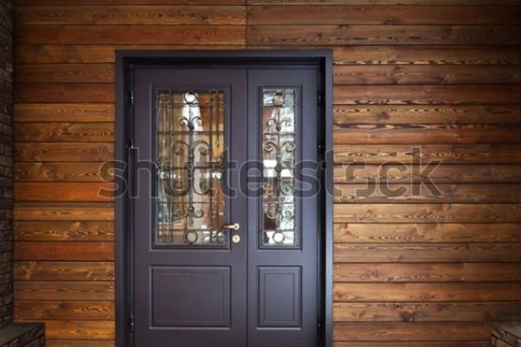 Ilustrasi pintu besi minimalis di hunian