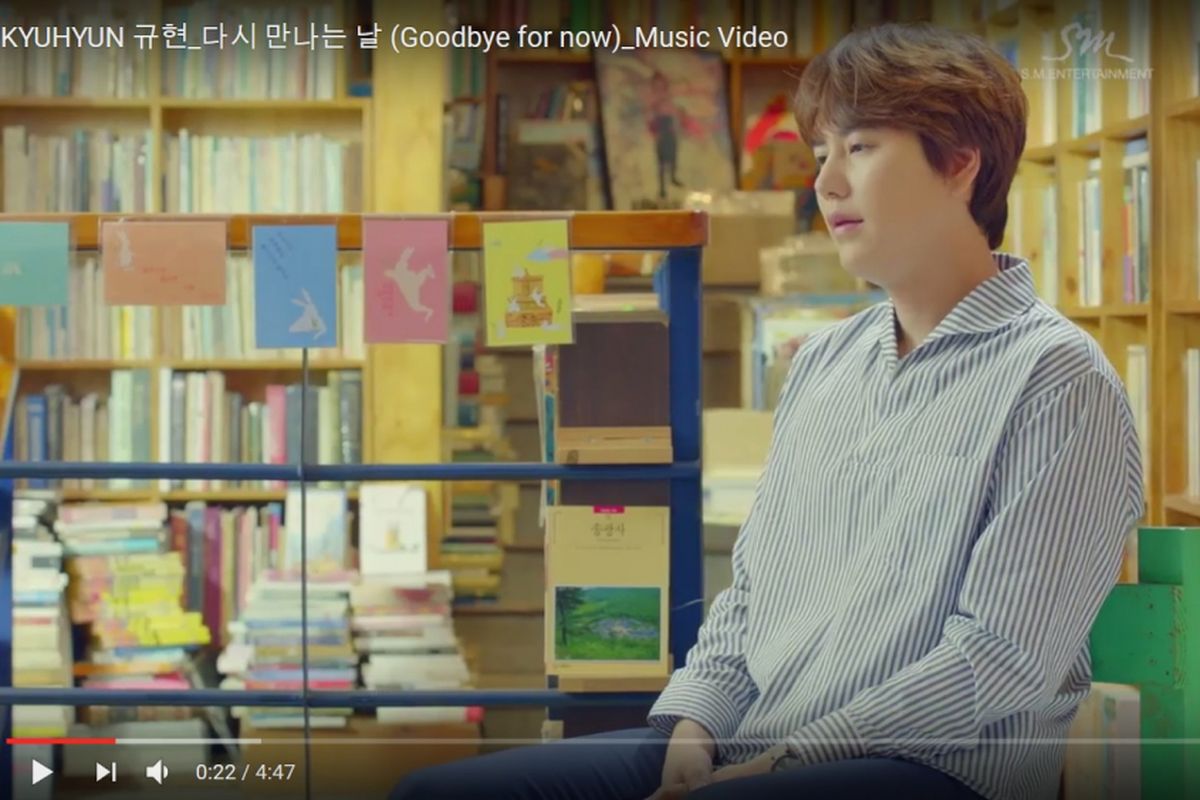 Kyuhun dalam klip video terbaru miliknya, Goodbye for Now.