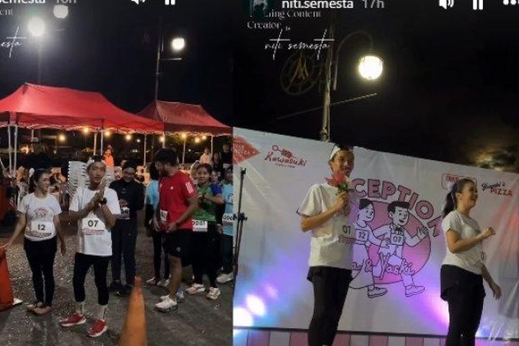 Bukan Resepsi Biasa! Pasangan di Banjarmasin Gelar Pernikahan Sambil Lari Bareng