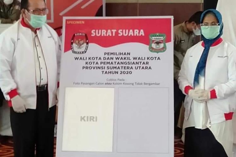 Pasangan Calon Wali Kota dan Wakil Wali Kota Pematangsiantar Asner Silalahi dan dr Susanti Dewayani di Hotel Sapadia Pematangsiantar, Kamis (24/9/2020).