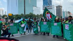 Demo Ojol di Patung Kuda: Pemerintah Lihat Kami Lebih Rendah dari Pembantu Rumah Tangga