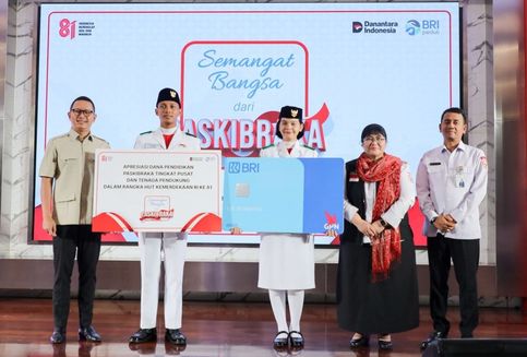 BRI Salurkan Dana Pendidikan bagi Paskibraka Tingkat Pusat