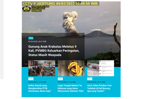 [POPULER TREN] Gunung Anak Krakatau Meletus 9 Kali | Viral, Petugas PLN Dipukul Warga yang Tunggak Listrik