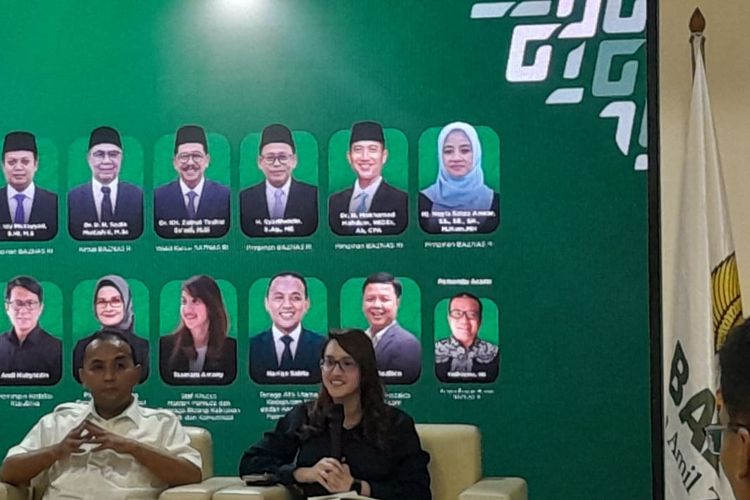 Staf Khusus Menteri Pemuda dan Olahraga Bidang Humas, Tsamara Amany saat talkshow bertajuk ?Zakat Menguatkan Indonesia: Mengelola Potensi Zakat dan Filantropi Islam untuk Kesejahteraan Umat Melalui Media Massa? yang digelar di Aula Achmad Subianto, Kantor Pusat BAZNAS RI, Jakarta, Senin (16/3/2026).