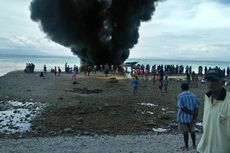 Kapal Pengangkut BBM Terbakar di Perairan Pulau Ambon 