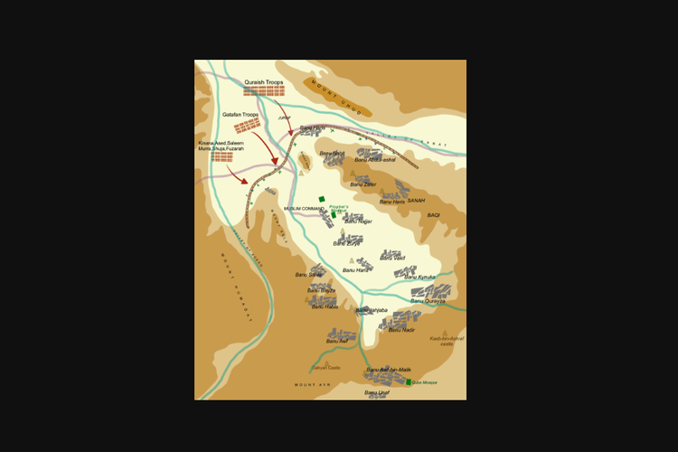 Peta Perang Khandaq 