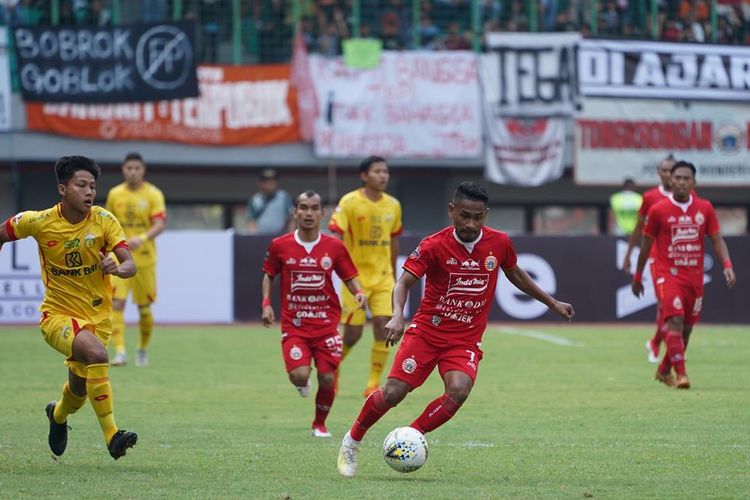 Laga Persija vs Bhayangkara FC di Stadion Patriot, Bekasi, 10 Agustus 2019.