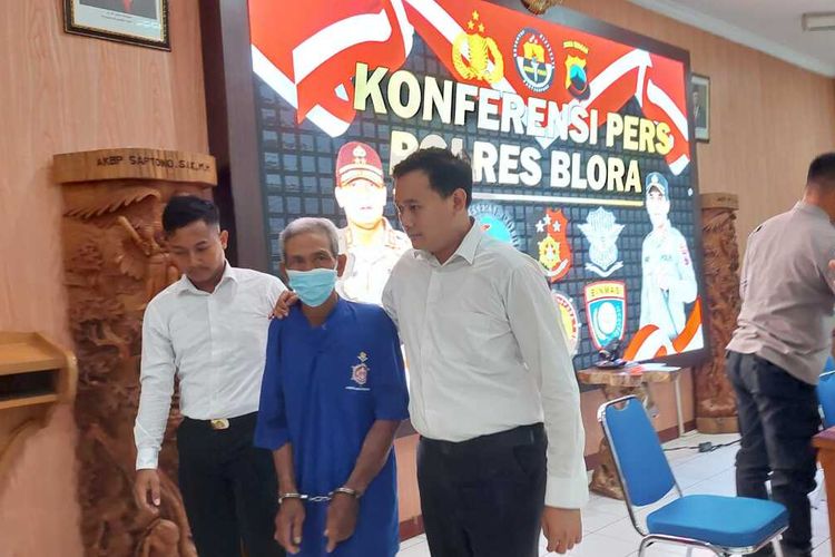 Polres Blora gelar konferensi pers terkait kasus pemerkosaan perempuan disabilitas ganda yang hamil hingga melahirkan sebanyak dua kali, di Mapolres Blora, Jawa Tengah, Senin (16/1/2023)