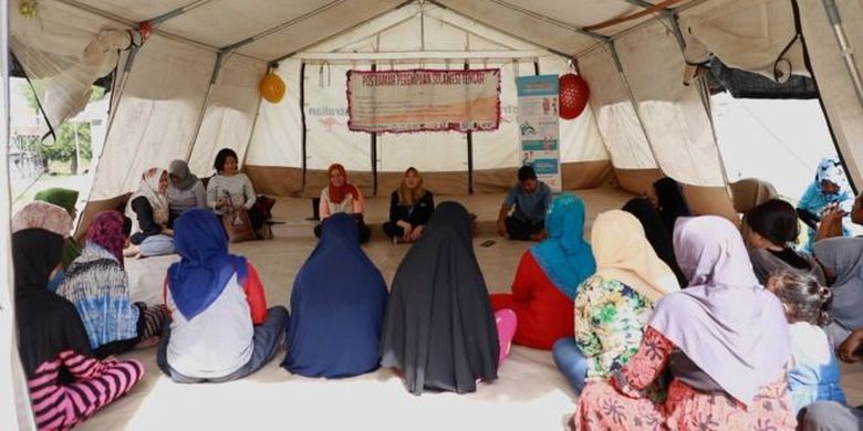 Saat ini hanya ada 12 tenda ramah perempuan yang tersebar di Palu, Sigi dan Donggala 