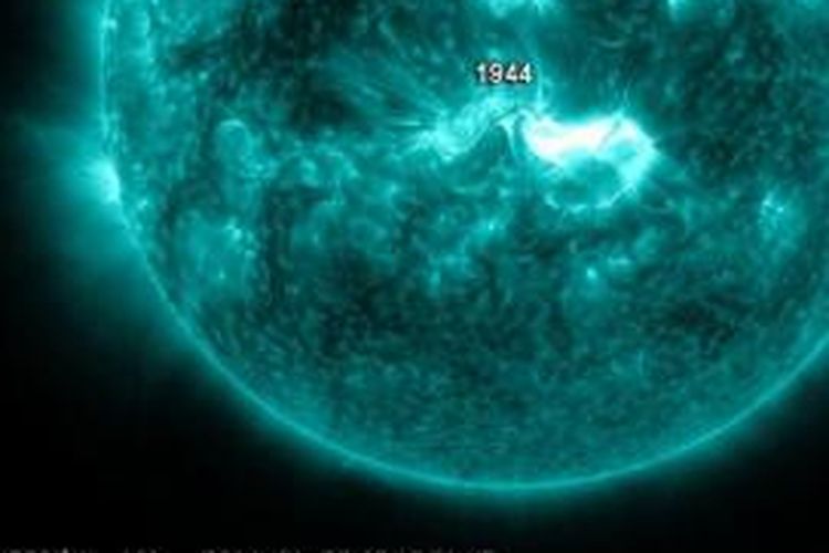 Badai Matahari meletup pada Rabu (8/1/2013) dini hari akibat bintik Matahari AR 1944. Badai Matahari ini membuat peluncuran kargo Cygnus ditunda.