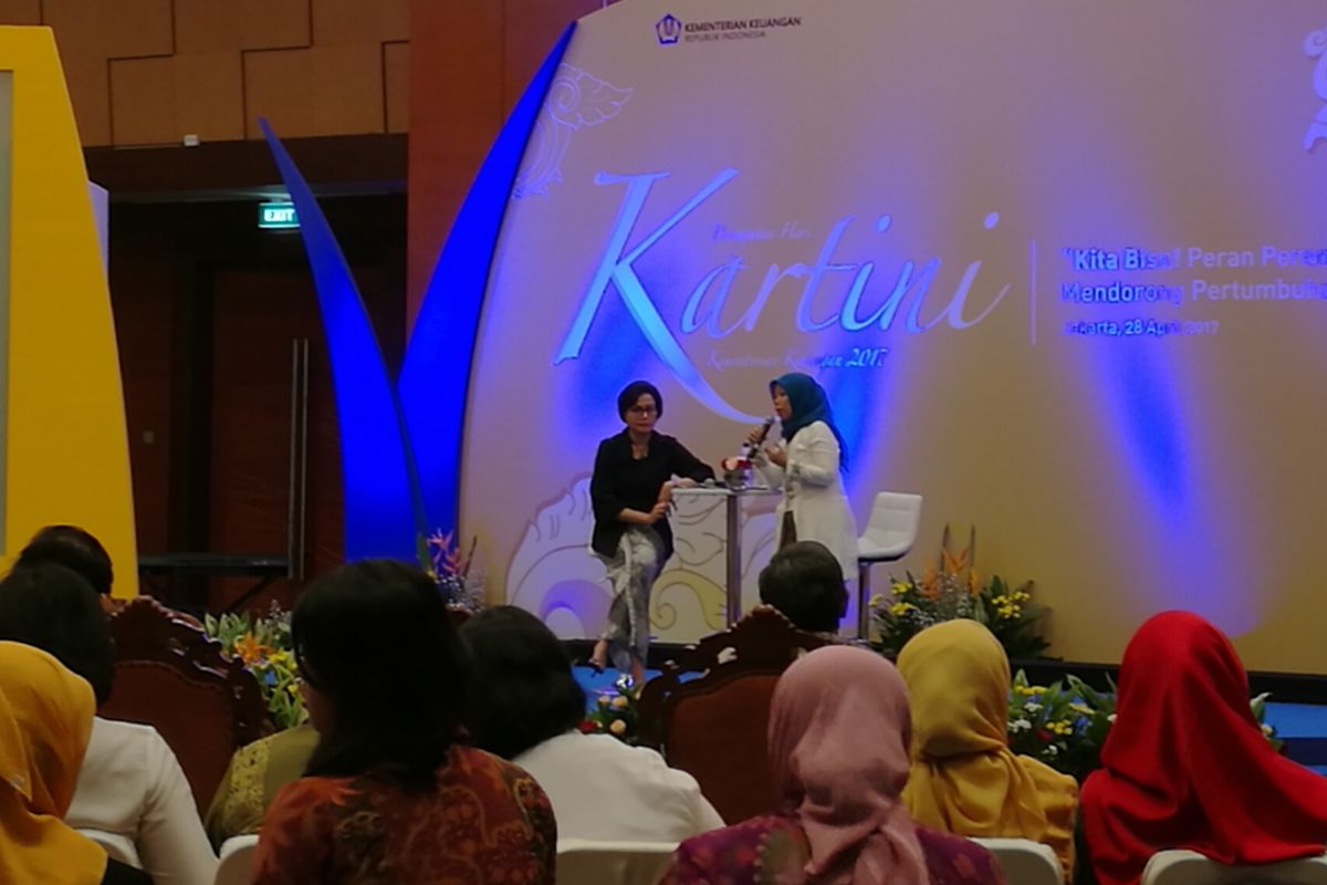 Menteri Keuangan Sri Mulyani di perayaan Hari Kartini