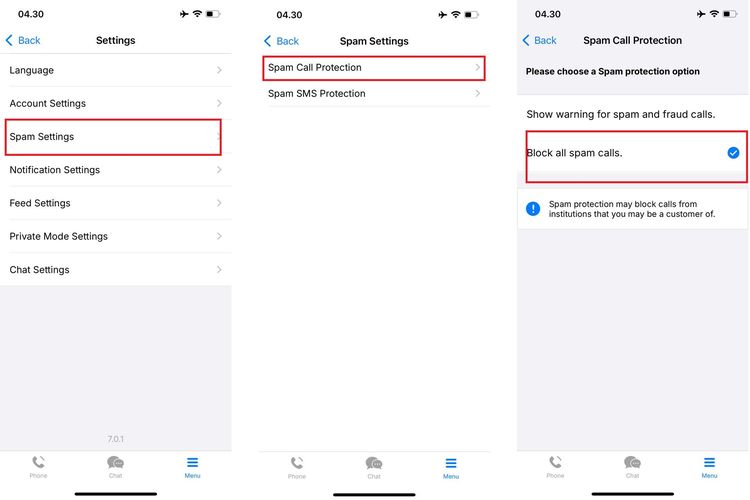 Ilustrasi cara blokir panggilan spam di iPhone dengan aplikasi GetContact.