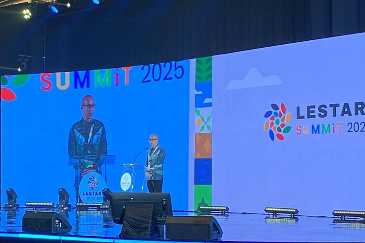 CEO KG Media, Andy Budiman, dalam pembukaan Lestari Summit dan Awards 2025, Jakarta Selatan, Kamis (2/10/2025). 