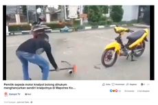 Viral, Video Seorang Pria di Langsa Rusak Knalpot Sepeda Motornya Sendiri, Apa Sebabnya?