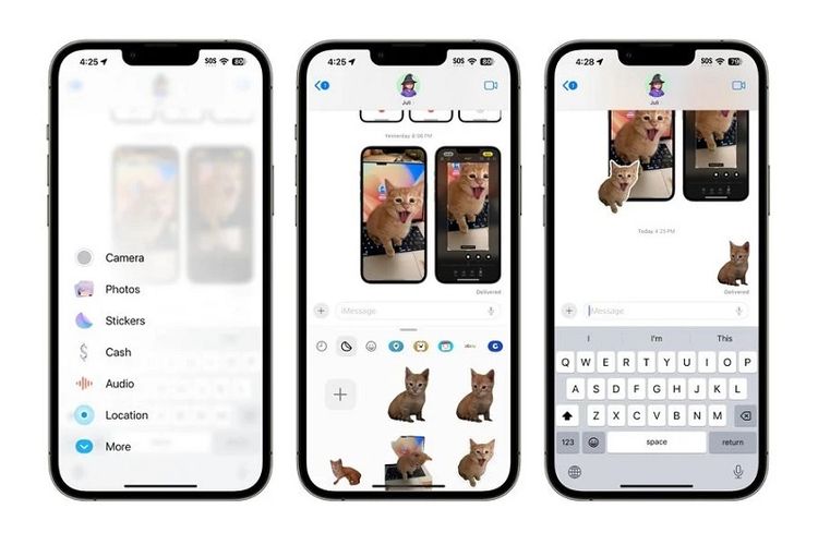 Ilustrasi pembuatan stiker di iOS 17