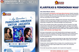 Gerindra Jakarta Minta Maaf Usai Unggah Poster Djakarta Ennichi, Bantah 'Bajak' Acara