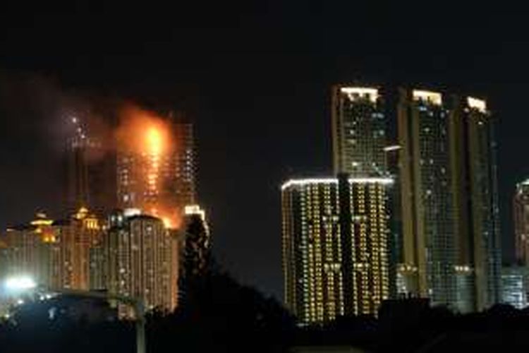 Kebakaran Gedung Neo Soho pada Rabu (9/11/2016).