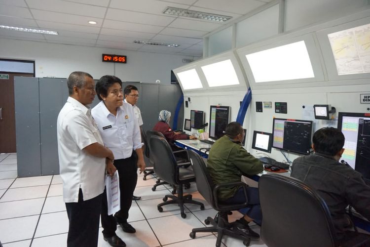 Dirjen Perhubungan Udara Agus Santoso saat melakukan kunjungan kerja ke Bandara Adisutjipto, Daerah Istimewa Yogyakarta, Minggu (18/3/2018).