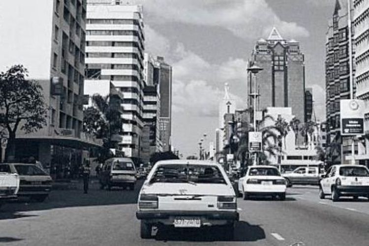 Pusat kota Harare, Zimbabwe.