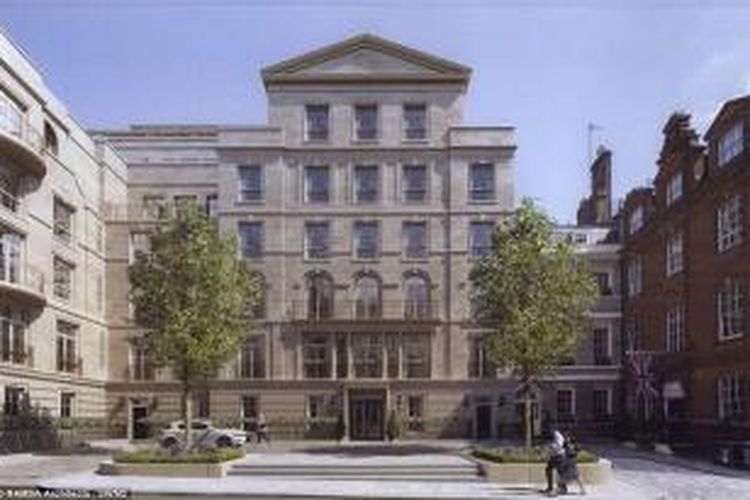 Audley Square House akan dikonversi menjadi bangunan apartemen mewah di Mayfair, pusat London.