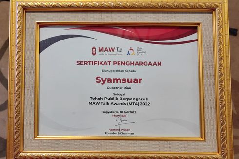 Gubernur Syamsuar Bersyukur Dinobatkan sebagai Tokoh Publik Berpengaruh Versi MTA 2022