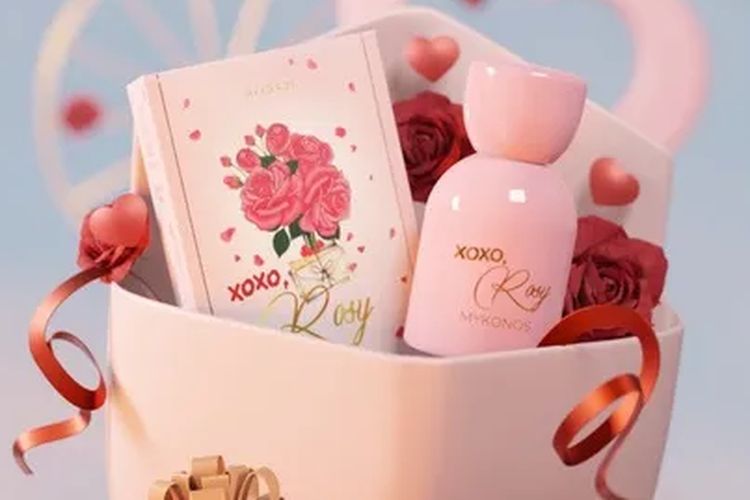 Parfum lokal aroma mawar dari merek Mykonos, yakni varian Xoxo, Rosy.