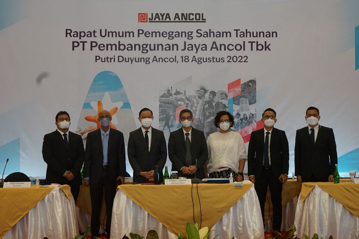 Rapat Umum Pemegang Saham Tahunan (RUPST) PT Pembangunan Jaya Ancol Tbk di Putri Duyung Ancol, Kamis (18/8/2022). Hasil RUPST menyepakati adanya perombakan jajaran direksi.
