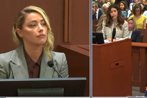 Beri Jawaban Berbeda, Amber Heard Dicecar Camille Vasquez di Pengadilan