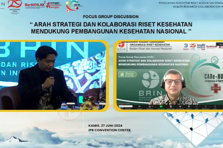 Focus Group Discussion (FGD) dengan tema Arah Strategi dan Kolaborasi Riset Kesehatan Mendukung Pembangunan Kesehatan Nasional, Kamis (27/6/2024). 
