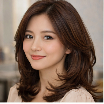 30 model rambut segi layer oval 3 tingkat hadir dengan variasi stylish, dari sebahu hingga glam, cocok tampil dengan rambut bervolume.
