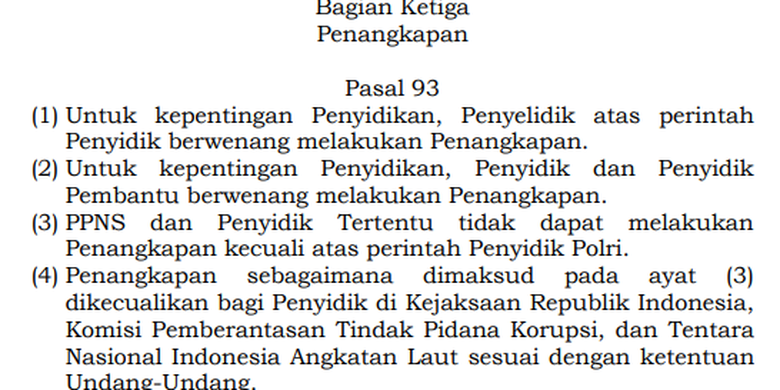  Tangkapan layar dokumen RUU KUHAP 18 November 2025 Pasal 93, 99, dan 100