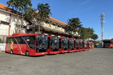 Belasan Bus Listrik Bekas KTT G20 Mangkrak di Garasi DAMRI Surabaya