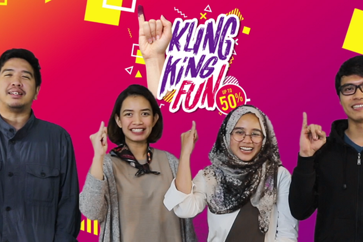 Program Klingking Fun hadirkan berbagai bonus bagi masyarakat yang menggunakan hak pilihnya pada Pemilu Serentak 17 April 2019. 