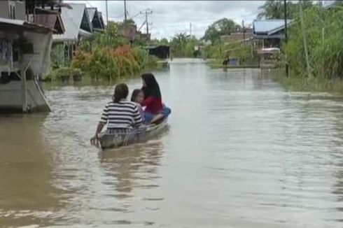 Banjir di Kapuas Hulu Kalbar Meninggi, KBM di Sekolah Ditiadakan