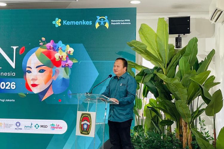 Ketua Umum Pengurus Pusat Perkumpulan Obstetri dan Ginekologi Indonesia (POGI), Prof. Dr. dr. Budi Wiweko, SpOG, Subsp. FER, MPH, FRANZCOG (Hons), FICRM, dalam konferensi pers gerakan Selamatkan Perempuan Indonesia (SPRIN) di Rumah POGI Nasional, Jakarta, Selasa (21/4/2026).