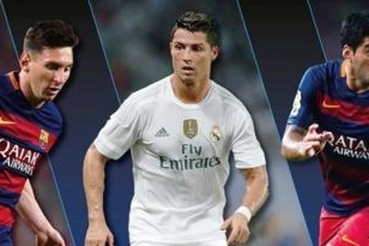 Lionel Messi, Luis Suarez, dan Cristiano Ronaldo menjadi kandidat Pemain Terbaik Eropa 2014-2015.
