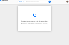 Cara Cek Nomor Tak Dikenal di Getcontact via Browser 