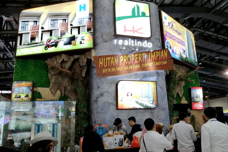 Anjungan Hutama Karya Realtindo di Indonesia Proeprti expo 2019, JCC Senayan, Jakarta.