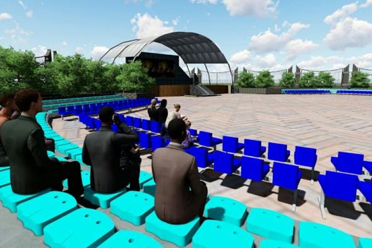 Maket panggung terbuka di Taman Pendidikan Anak Surawisesa. Tahun ini, taman tersebut memasuki tahap penyempurnaan. Beberapa fasilitas telah selesai dibangun seperti panggung terbuka untuk pagelaran acara. 