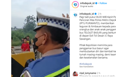 Polisi Tegur Anak-anak Pemburu Klakson Telolet Bus di Depok