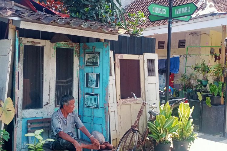 Suasana Kampoeng Heritage Kajoetangan di Kota Malang yang sepi pengunjung beberapa hari lalu. 