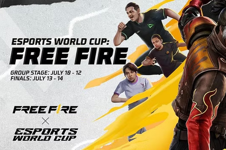 Poster turnamen Free Fire Esports World Cup 2024