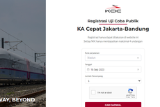 Dibuka Hari Ini, Simak Cara Daftar Uji Coba Gratis Kereta Cepat Jakarta-Bandung