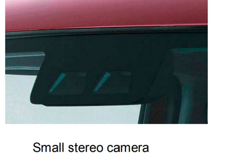 Kuncinbya ada di kamera kecil yang disematkan di tengah kaca depan bagian atas.