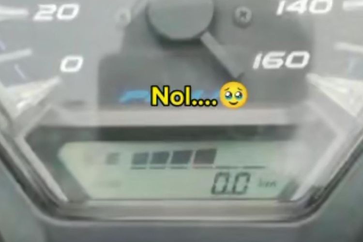 Odometer akan kembali ke nol setelah mencapai angka maksimal