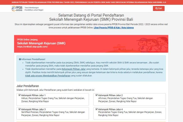 Berikut informasi lengkap pengumuman hasil seleksi PPDB Bali 2022 Jenjang SMK.