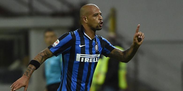 Gelandang Inter Milan, Felipe Melo. 