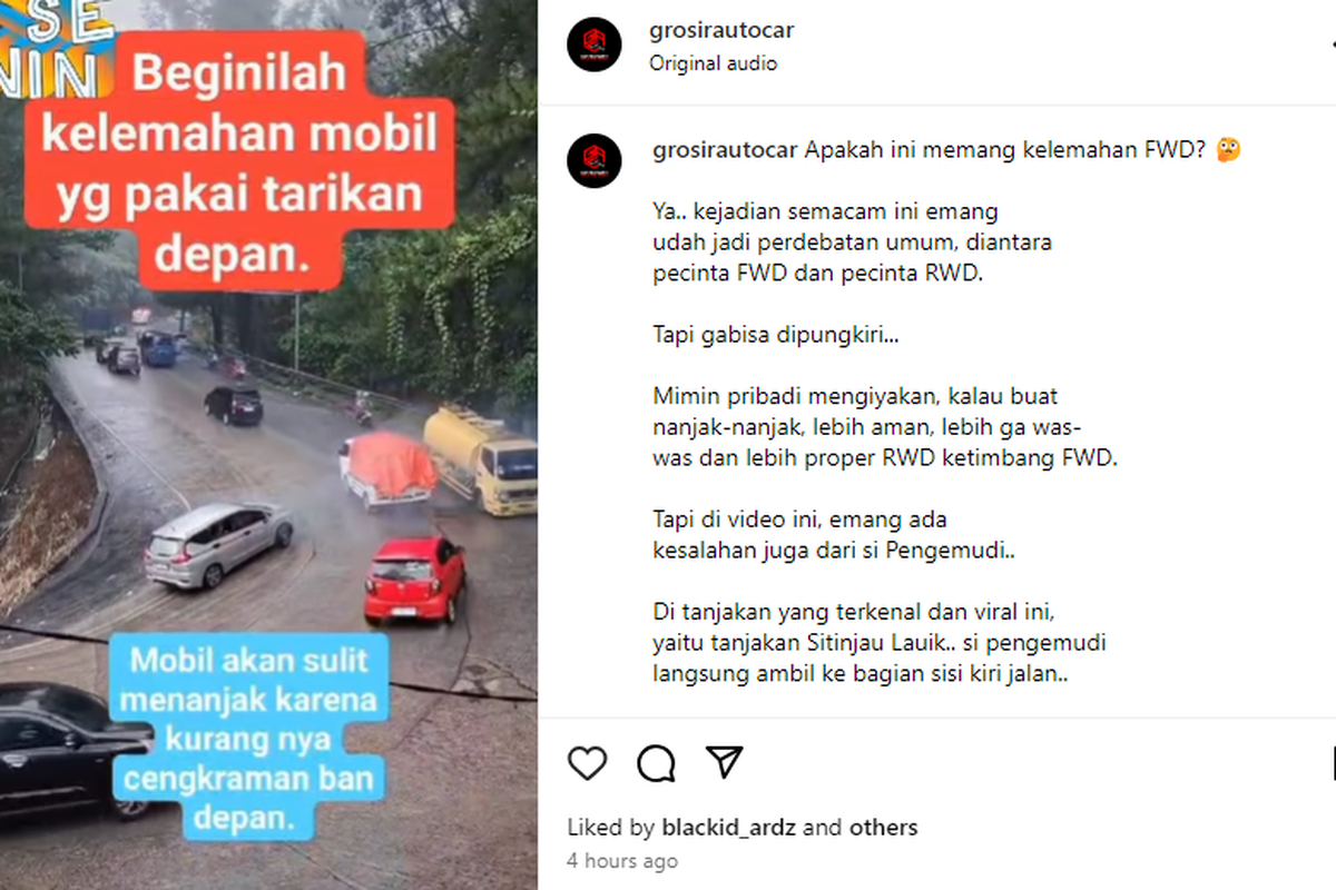 Mobil gagal nanjak di tanjakan Sitinjau Lauik karena salah pilih lajur.