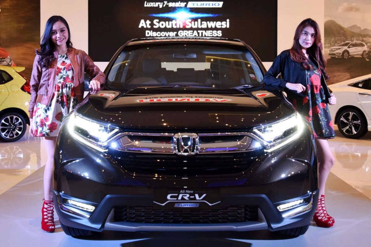 All New Honda CR-V di pamerkan di GIIAS Makassar Auto Show 2017.