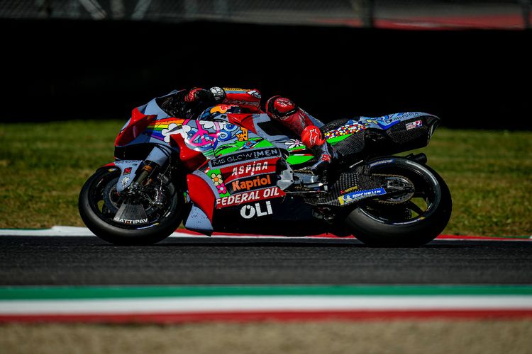 Fabio Di Giannantonio saat berlaga pada MotoGP Italia 2022